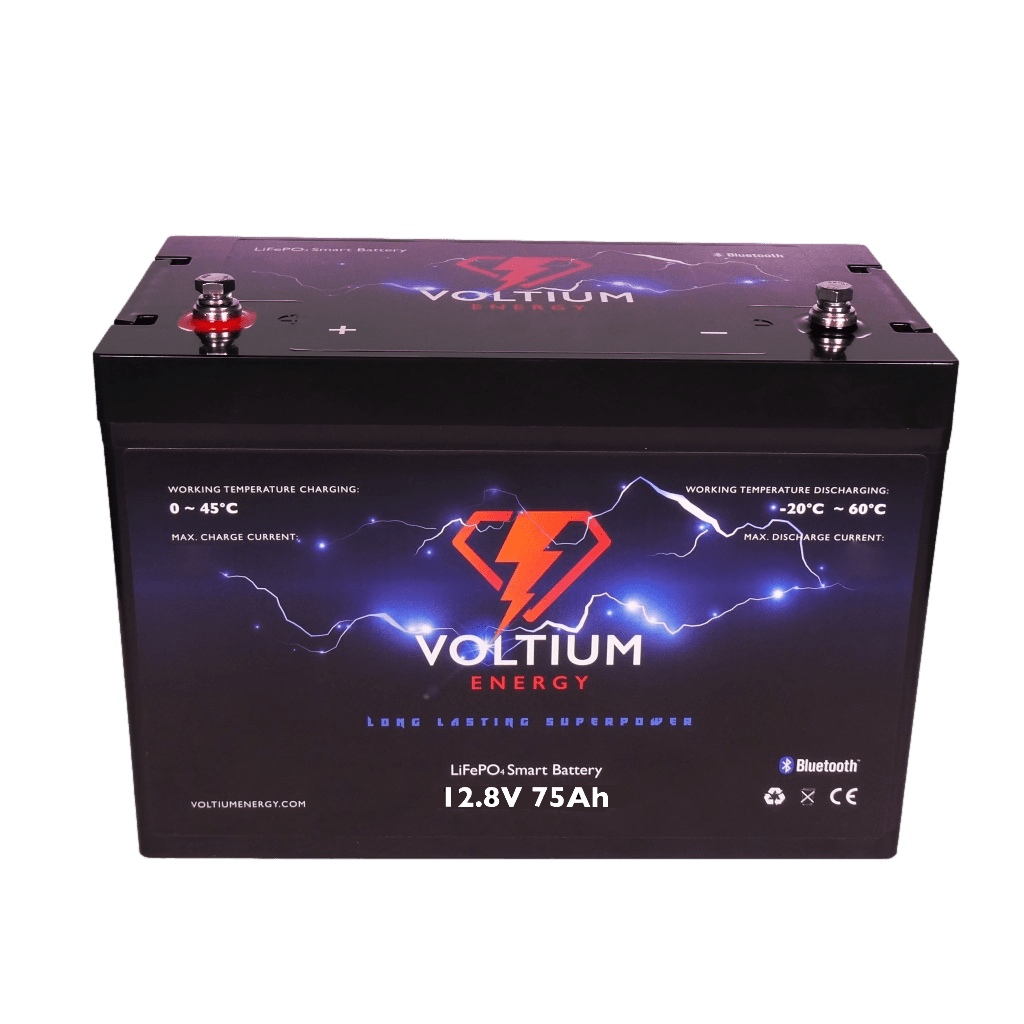 Voltium Energy LiFePO4 Lithium Batterij 12,8 Volt 75Ah 960Wh Top Merken Winkel